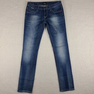 Express RERock Jeans Womens 4 Blue‎ Skinny Medium Wash Denim